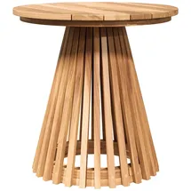 vidaXL Gartenbeistelltisch Ø50x49,5 cm aus massivem Teakholz