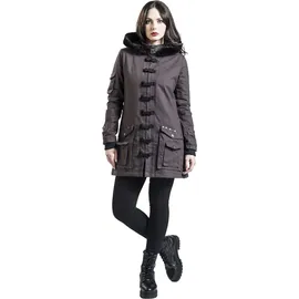 Gothicana by EMP Damen dunkelgraue Übergangsjacke leicht gefüttert mit Gehschlitz hinten XXL - XXL
