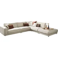Candy Eckcouch Polyester 3-Sitzer Beige