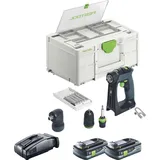 Festool CXS 18-Basic-Set Akku Bohrschrauber 18 V 40 Nm Brushless + 2x Akku 4,0 Ah + Schnellladegerät + Systainer