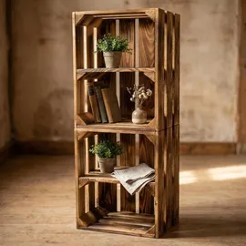 Teramico Holzkiste 40 x 30 x 25 cm 6-tlg. braun
