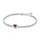 Pandora Tennisarmband Rotes Funkelndes Herz Silber 590041C02 Größe 18 cm