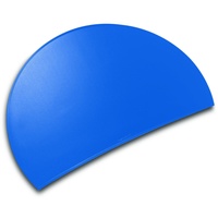 Läufer Unterlage, Schreibunterlage, Durella Rondo Schreibtischunterlage, halbrund, rutschfeste adria blau, 73 x 48 cm