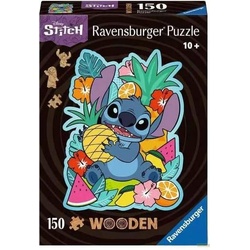 Ravensburger WOODEN Puzzle 12000758 - Disney Stitch - 150 Teile Kontur-Holzpuzzle mit stabilen (150 Teile)