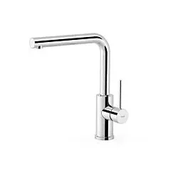 Tres Kitchens Küchenrmatur 162436  schwenkbar, stromsparend, L-Auslauf, chrom