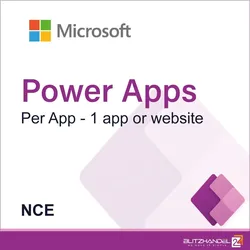 Power Apps Per App - 1 app or website (NCE)