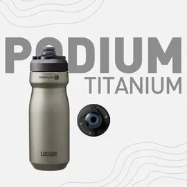 CamelBak Podium Ins Titanium 530ml Trinkflasche, Raw Titanium