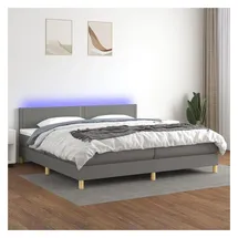 vidaXL Boxspringbett 200 x 200 cm Dunkelgrau