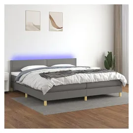 vidaXL Boxspringbett 200 x 200 cm Dunkelgrau