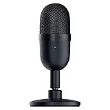 Razer Seiren Mini USB Kondensatormikrofon: für Streaming und Gaming am PC - Professionelle Aufnahmequalität - Präzises Supernieren-Tonabnehmermuster - Kippständer - Stoßfest - Klassisches Schwarz