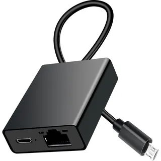 Ethernet Adapter für Fire TV Stick, Wowfast Micro USB auf RJ45 Ethernet Netzwerk Adapter kompatibel mit 4K Fire Stick, Chromecast Google Home Mini und Weiteren Streaming TV Sticks