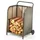 Kobolo Kaminholzwagen Polyrattan grau 79 cm