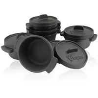 BBQ-Toro Mini Dutch Oven Set 6-tlg. Serviertopf + Serviertopf + Serviertopf + Serviertopf + Serviertopf + Serviertopf