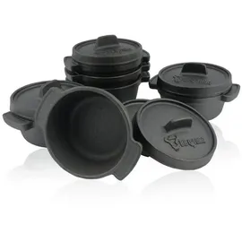 BBQ-Toro Mini Dutch Oven Set 6-tlg. Serviertopf + Serviertopf + Serviertopf + Serviertopf + Serviertopf + Serviertopf