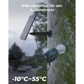 Reolink 2K 4MP Akku/Solar Überwachungskamera Aussen, Smarter Personen-/Autoerkennung, IR-Nachtsicht, mit Solarpanel