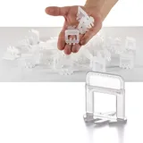 BigDean by Beorol 1000 Laschen 1mm - Fliesen Nivelliersystem - Frei wählbar - Riesen Auswahl an Fliesenkeilen & Zuglaschen - Verlegehilfe Fliesenl...
