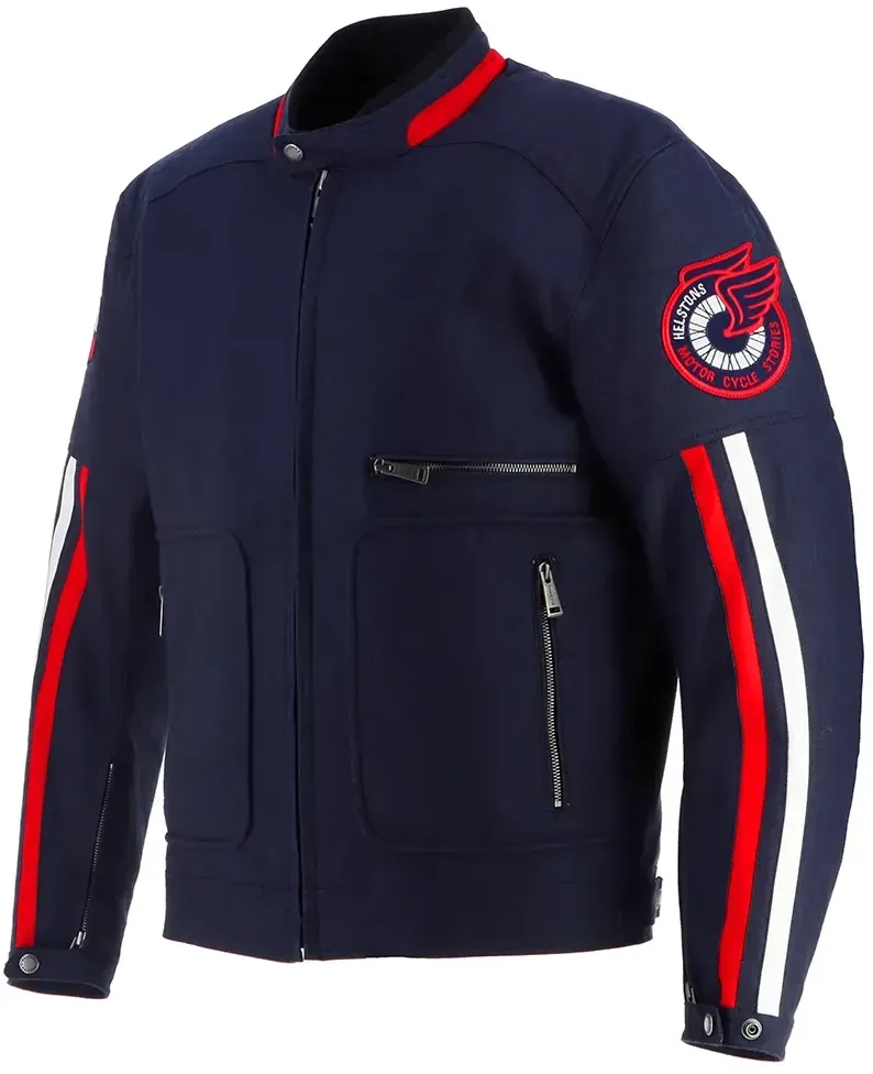Helstons Vulcan Jacke - Blue / Red / Beige - XL