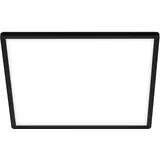 Briloner LED-Deckenleuchte Slim 42 x 42 cm schwarz mit Backlight