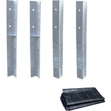 Wickey SolidLock 4 Stk. inkl. Unkrautvlies silber sans taille