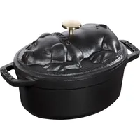 STAUB SPECIAL COCOTTE Cast iron pot oval pig 1 ltr black