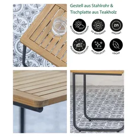 Dehner Beistelltisch 55 x 47 x 35 cm Schwarz/Braun