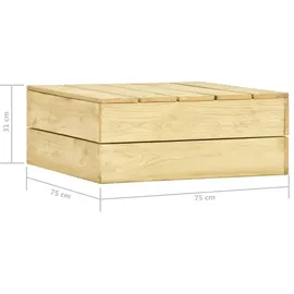 vidaXL Garten-Lounge-Set 2-tlg. grau