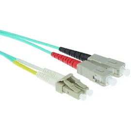Act RL8622 Glasfaser Patchkabel duplex with LC and SC connectors (22 m), 2x 2x Aqua-Farbe