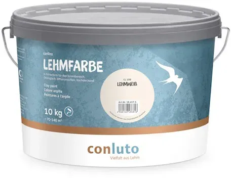 conluto Lehmfarbe Lehmweiß - 10 kg Eimer