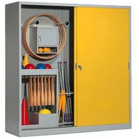 C+P Sportgeräteschrank mit Vollblech-Schiebetüren (Typ 5), HxBxT 195x190x60 cm,
