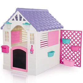 Dolu Spielhaus Dolu Garten Weiß/Rosa