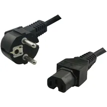 Logilink Strom Anschlusskabel [1x Schutzkontakt-Winkelstecker - 1x Kaltgeräte-Buchse C15] 2.00m Sch