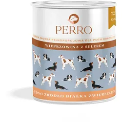 PERRO Schweinefleisch mit Sellerie 850g Monoproteinfutter für ausgewachsene Hunde
