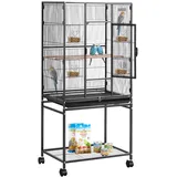 Vevor Vogelkäfig Vogelvoliere 62,5 x 42,5 x 137 cm schwarz