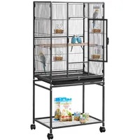 Vevor Vogelkäfig Vogelvoliere 62,5 x 42,5 x 137 cm schwarz