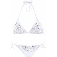 JETTE Triangel-Bikini Damen weiß Gr.32 Cup A/B
