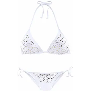 JETTE Triangel-Bikini Damen weiß Gr.32 Cup A/B