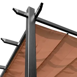 Outsunny Pergola verstellbar bunt 300L x 400B x 223H cm - braun, grau