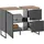 BASIC by Balculina Waschbeckenunterschrank Denver 80 x 60 cm Schwarz Matt