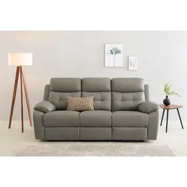 Home Affaire 3-Sitzer »Lannilis«, mit manueller und elektrischer Relaxfunktion grau