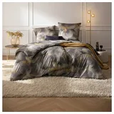 Estella Bettwäsche Toni 135 x 200 cm Jersey Grau Anthrazit