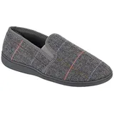 Zedzzz Kenny MS404 Herren-Hausschuhe, klassisch, bequem, lässig, Fischgrätenmuster, grau, 48 EU - 49.5 EU