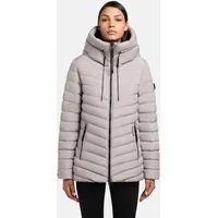 khujo Damen, Winterjacke warme Steppjacke mit Zwei-Wege-Reißverschluss und Verstellbarer, hochschließender Kapuze Pace-YM Blizzard Grey Gr. S - S