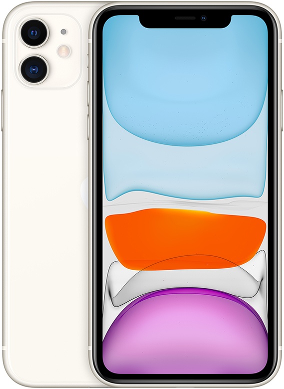 Apple iPhone 11 - Smartphone - Dual-SIM - 4G Gigabit Class LTE - 128 GB - GSM - 6.1" - 1792 x 828 Pixel (326 ppi (Pixel pro" )) - Liquid Retina HD display (12 MP Vorderkamera) - 2 x Rückkamera - weiß (MWM22ZD/A)