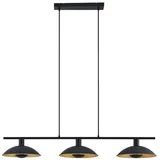 LINDBY Pendelleuchte Narisara Modern, in Schwarz aus Metall 3-flammig E14) Wohnzimmerleuchte