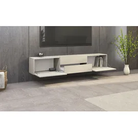 borchardt Möbel Lowboard BORCHARDT MÖBEL "Sophia", beige (kaschmir), B:200cm H:35cm T:35cm, Spanplatte, Sideboards, Lowboard, Breite 200 cm mit 2 Klappen und 2 Schubkästen, stehend und hängend