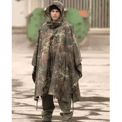 MILTEC Regenponcho PE R/S 780 Gramm - Flecktarn