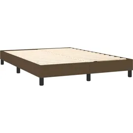 vidaXL Boxspringbett 140 x 200 cm LED Dunkelbraun
