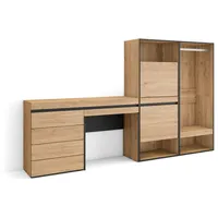 SKRAUT HOME Schuhschrank, Platzsparender Schrank, 247x35x145 cm, Schlafzimmer, Offener