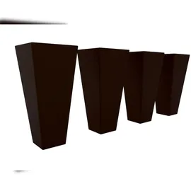 Supellex Sofia Ohrensessel mit Hocker | Design Kunstleder Braun