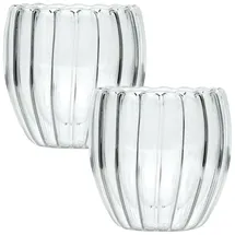 Intirilife Doppelwandiges Thermo Glas 0,19 l 2 St.